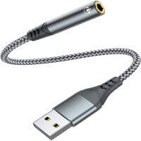 อะแดปเตอร์เสียง Usb การ์ดเสียง2-In-1,สายแจ็คต่อหูฟัง Aux ตัวเมีย C เป็น3.5มม. สำหรับ Samsung Galaxy Ipad Pro