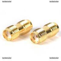 ❤❤ 2pcs Gold Metal Straight SMA Female to Female RF Adapter Connector New