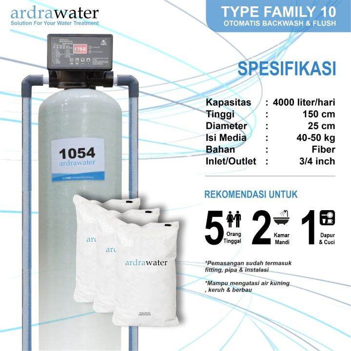 FILTER AIR ARDRA WATER TYPE FAMILY 10 OTOMATIS BACKWASH & FLUSH