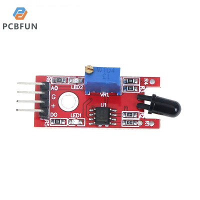 pcbfun อุปกรณ์อิเล็กทรอนิกส์อัจฉริยะ,โมดูลตรวจจับเซ็นเซอร์อินฟาเรดเปลวไฟ KY-026 4pin ตรวจจับตัวรับสัญญาณอินฟราเรดสำหรับชุดตรวจจับอุณหภูมิ Arduino