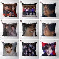 (All in stock, double-sided printing)    Kpop Cushion Kpop Plush Pillow Cover DIY 15 Cushion Cover Square Poszewka 40X40cm 45x45CM   (Free personalized design, please contact the seller if needed)