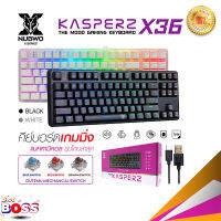 NUBWO รุ่น X36 Keyboard Mouse คีย์บอร์ดมีไฟ คีย์บอร์ดเกมมิ่ง Bluetooth 5.0 / USB-C Wired KASPERZ TRANS  biggboss