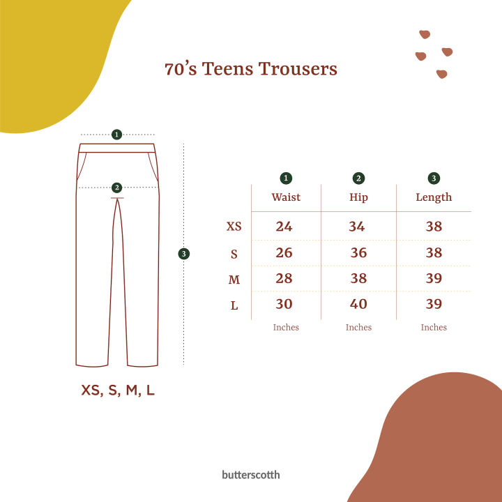 butterscotth-70s-teens-trousers-seasonal-color-pre-order-สินค้ารอ-7-14-วัน