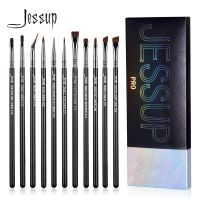 Jessup Eyeliner Brushes set,11pcs Eyeliner Brush Professional,Tapered Angled Flat Ultra Fine Precision Eyeliner Brush set T324