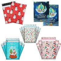 10PCS/Lot Poly Mailers Shipping Bags 10x13inches Christmas Holiday Design Gift Packing Bags Self Seal Mailing Shipping Envelopes