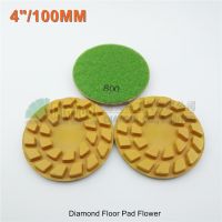 SHDIATOOL 3pcs 100mm 800 diamond floor sanding disc Flower 4 Resin bond diamond floor renew polishing pads