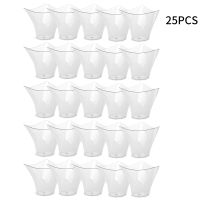 【CW】 100ML 25Pcs Disposable Plastic Dessert Cups Birthday Transparent Supplied