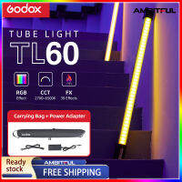 Godox TL60 Pavo ไฟหลอด RGB สีแสงไฟสำหรับถ่ายภาพกล้องส่องทางไกลยามกลางคืน Stick แอปรีโมทคอนโทรลสำหรับรูปภาพวิดีโอ Vlog