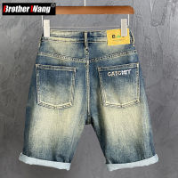 High Quality Mens Vintage Cotton Stretch Denim Shorts 2022 Summer New Fashion Regular Fit Short Jeans Male nd Clothes