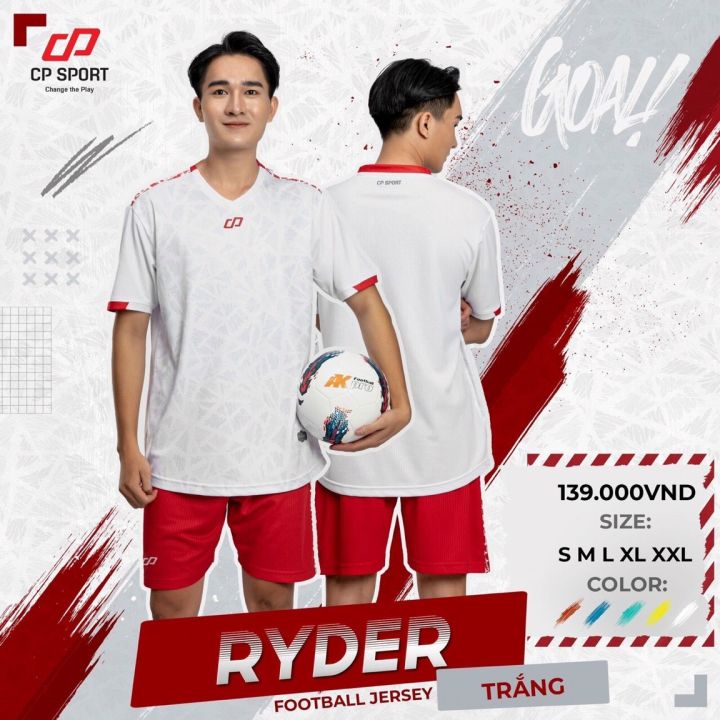 Quần áo đá bóng không logo CP Sport Ryder màu Trắng | Lazada.vn