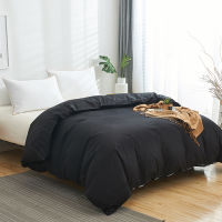 Duvet Cover Solid Quilt Cover Single Double King Size Black Comforter Cover High Quality Skin Friendly Fabric Bedding Cover