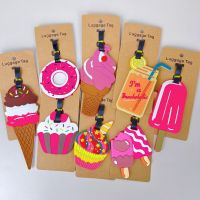 【DT】 hot  Cute Suitcase Tag Ice Cream &amp;amp Cake Travel Accessories Luggage Tag Silica Gel Suitcase ID Addres Holder Baggage Boarding Tag