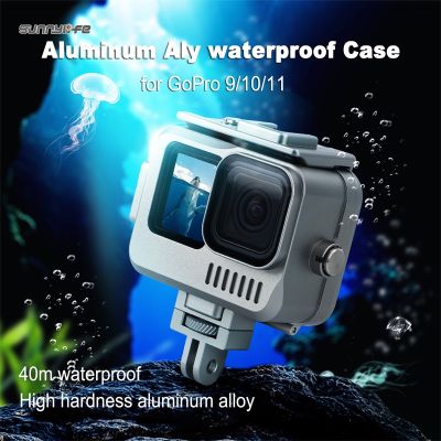 Sunnylife 40m Waterproof Case for GoPro 9/10/11 Aluminum Alloy Housing Shell Underwater Protective Dive Accessories Floating Bar