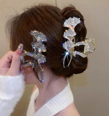 Shark Clip Rhinestone Design Wear Resistance Hairpin Everything Goes Together Temperament Fashion