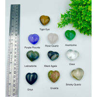 1 Pc Natural Stone Heart Shape 3cm for Healing Meditation Onyx Aventurine Purple Flourite Labradorite Unkite Tiger eye