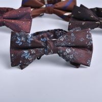 Bow tie bow flower flat head mens formal wear business executive flower core handmade double ceremony birthday party Boys Clothing