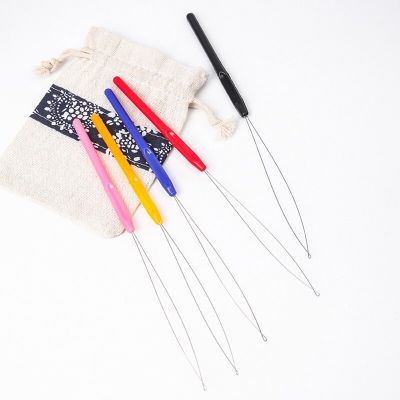 Long Needle Threader Plastic Handle Stainless Steel Cross Stitch Sewing Machine Threading Tools Hair Extension DIY Sewing Tool Needlework