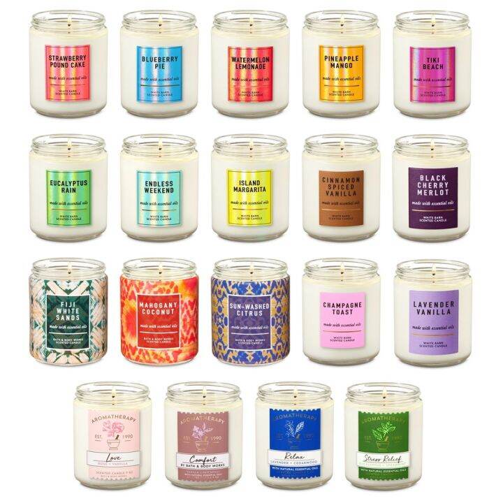 กลิ่นใหม่ Bath & Body Works Scented Single Wick Candle 198 G (7 Oz ...