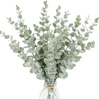 【YF】▦∈  10pcs Artificial Eucalyptus Leaves Branches for Garden Wedding Decoration Flowers Bouquet Centerpiece
