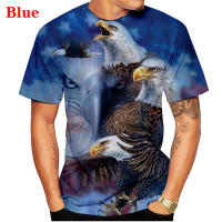 European and American Fashion Men and  Flag Eagle 3D Printed T Shirt summer short sleeves tees animal pattern sweatshirt