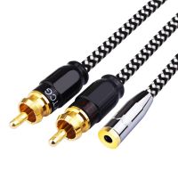 Jack 3.5 mm to 2 RCA Cable Female To 2RCA Male Aux Audio Cable for Amplifier TV Home Theater 3.5 Jack Aux Cable