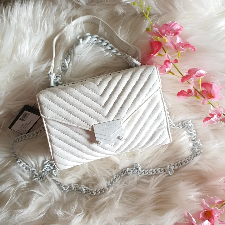 Mini Chain Guess Lynda Women's Crossbody Bag White Lazada PH