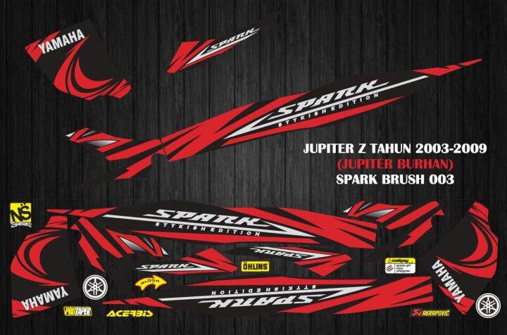 Stiker Striping Decal Jupiter Z Tahun Spark Brush Lazada