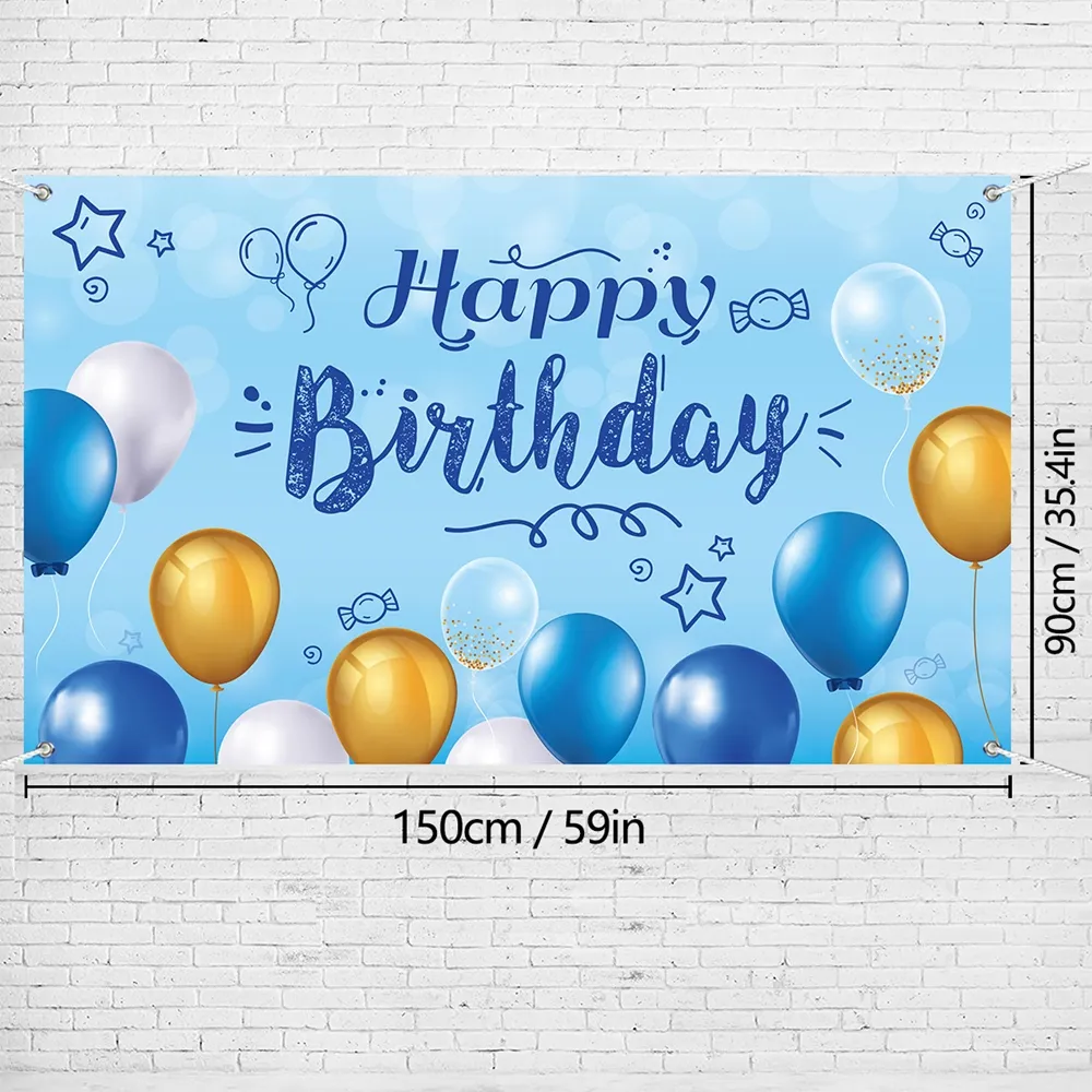 Happy Birthday Background Banner Party Supplies Large Size Backdrops  Decoration For Birthday Home Party Decoration | Lazada