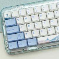 Keycaps สำหรับแป้นพิมพ์ชุดคีย์ PBT XDA Profile Bule Haiyun Key Cap Custom DYE-SUB MX Switches Key Caps สำหรับ61648798