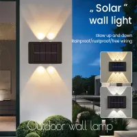 Solar LED Outdoor Lights Waterproof Smart Light Control Garden Decoration Lamps for Balcony Courtyard Street Aisle Wall Light