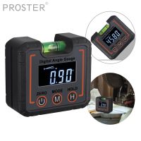 Digital Angle Gauge Level Box Protractor Angle Finder Inclinometer with Magnetic Base VA LCD Screen Level Bubble Vial Protractor