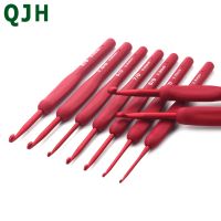 Knitting Needle Set Stainless Steel crochet hook set pink black red large soft handle crochet needle yarn knitting needle set