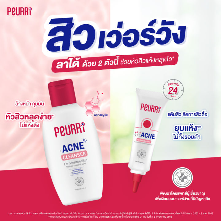 peurri-clear-all-acne-cleanser-100ml-เจลล้างหน้าสำหรับผู้มีปัญหาสิว-ผิวแพ้ง่าย