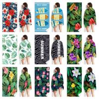 ✸ Printed Beach Towel Soft Towels On Beach Chairs Swimming Fitness Water Wiping Sweat Wiping Towels Microfiber Bath Towel