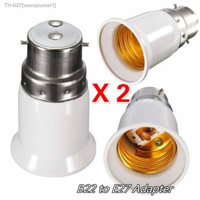▣▦ 2 Pcs Light Bulb Adaptor Bayonet B22 To Edison Screw E27 Lamp Converter Holder Light Adapter Lamp Holder Lighting Parts