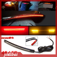 yidibai Multifunction LED รถจักรยานยนต์ Strip ไฟท้ายเบรคเลี้ยวป้ายทะเบียน