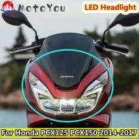 2014-2017 PCX150 PCX125ไฟหน้ารถมอเตอร์ไซค์แบบ LED ด้านหน้าหลอดไฟหน้าไฟหน้าชุดประกอบสำหรับฮอนด้า PCX-125 PCX-150 PCX 125 150 14-17 2015 2016