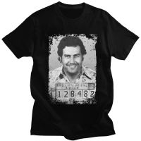 Vintage Pablo Escobar T เสื้อผู้ชายผ้าฝ้ายนุ่มสบายๆเสื้อยืดแขนสั้น Narcos Tee Tops Slim Fit แฟชั่น Tshirt เครื่องแต่งกายคุณภาพดีเสื้อยืดผู้ชาย