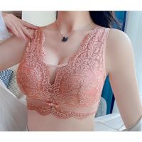 Plus Size Minimizer Bras for Women Ultra Thin Cup Underwear Sexy Lace Wireless Breathable Female Lingerie