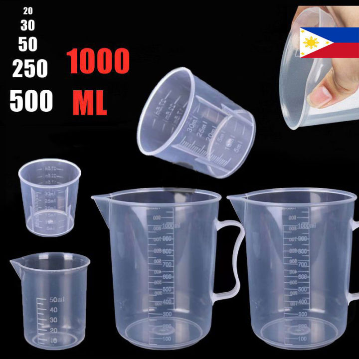 1pc 500ml Clear Measuring Cup, Simple Glass Liquid Measuring Cup