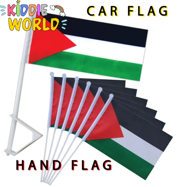 Palestine Hand Flag Car Flag Palestin Polyster Bendera Tangan 30cm X 14cm Kereta Lazada 6226