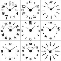 ZZOOI 3D Large Wall Clock DIY Acrylic Mirror Clock Sticker Oversize Watch Clocks Europe horloge Living Room Home Decor Multiple Styles