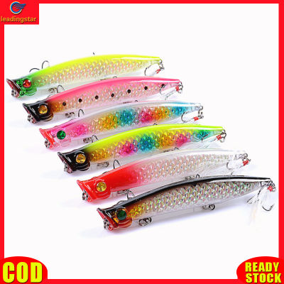 LeadingStar RC Authentic 11.1cm/13.2g Popper Fishing Lure Artificial Hard Lure High Strength Top Water Bait Floating Swimbait With Feather Hook