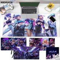 LOL KDA ALL OUT แฟชั่นเกมเมอร์ Speed Mouse ขายปลีกแผ่นรองเมาส์ยางขนาดเล็กขนาดเหมาะสำหรับแผ่นรองคีย์บอร์ดเกมล็อคขอบขนาดใหญ่