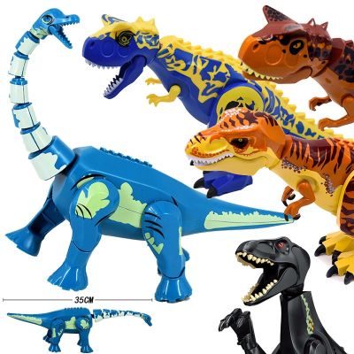 Jurassic World 2บล็อกตัวต่อแร็พเตอร์ที่โหดร้ายอิฐไดโนเสาร์ไทรันโนซอรัส Indominus I-Rex ประกอบ Kids Toys ไดโนเสาร์