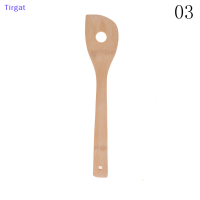 ?【Lowest price】Tirgat ไม้ไผ่ไม้ครัวเครื่องมือช้อนไม้พายไม้ทำอาหารผสมเครื่องมือ