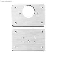 ۞ஐ 1/2Pcs Hinge Repair Plate Cabinet Furniture Drawer Table Repair Mount Tool Household Stainless Steel Hinge Fixing Plate