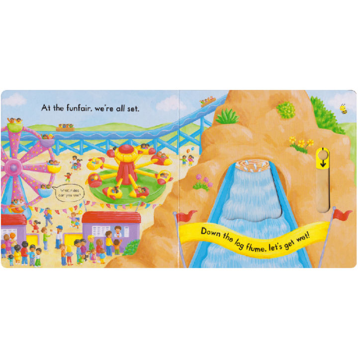 busy-funfair-british-paperboard-office-operation-book-childrens-english-book-busy-series-office-book-playground-interactive-story-picture-book-english-original-book