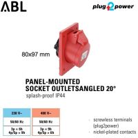 เพาเวอร์ปลั๊กตัวเมียแบบเอียง / Panel Mounted Socket Angled - ABL