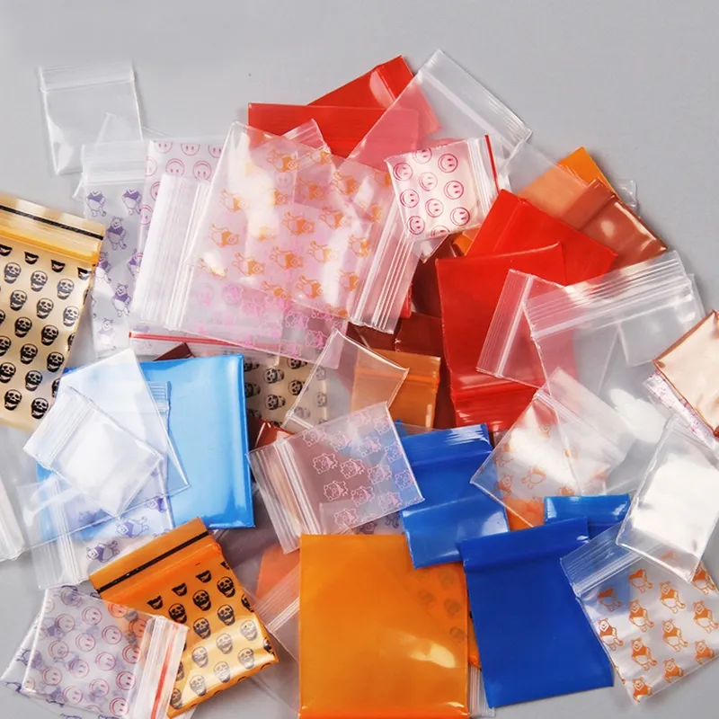 LZ】☁ Mini plástico Ziplock embalagem sacos pequeno saco Ziplock